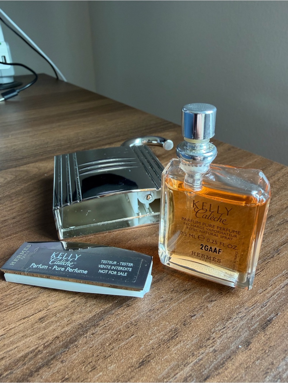 Hermes silver perfume “jewel lock” Kelly Caleche - Picture 5 of 5